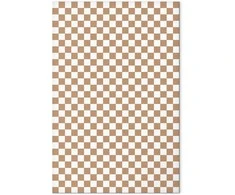 Artgeist Paveikslas - Checkerboard Pattern - Brown-Baltas Grid with a Subtle Noise