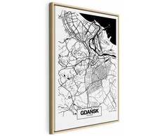 Artgeist Paveikslas - City Plan: Gdansk (1 Part) Vertical