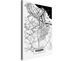 Artgeist Paveikslas - City Plan: Gdansk (1 Part) Vertical