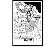 Artgeist Paveikslas - City Plan: Gdansk (1 Part) Vertical