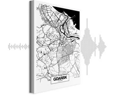 Artgeist Paveikslas - City Plan: Gdansk (1 Part) Vertical