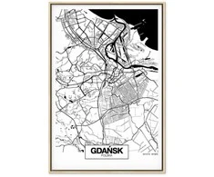 Artgeist Paveikslas - City Plan: Gdansk (1 Part) Vertical