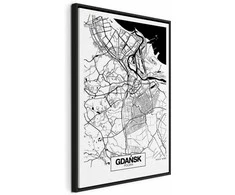 Artgeist Paveikslas - City Plan: Gdansk (1 Part) Vertical