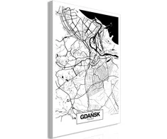 Artgeist Paveikslas - City Plan: Gdansk (1 Part) Vertical
