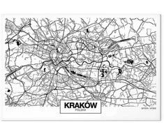 Artgeist Paveikslas - City Plan: Krakow (1 Part) Wide