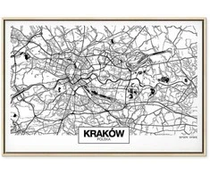 Artgeist Paveikslas - City Plan: Krakow (1 Part) Wide