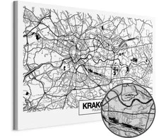 Artgeist Paveikslas - City Plan: Krakow (1 Part) Wide