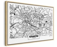 Artgeist Paveikslas - City Plan: Krakow (1 Part) Wide