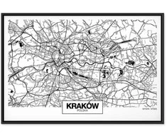 Artgeist Paveikslas - City Plan: Krakow (1 Part) Wide