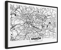 Artgeist Paveikslas - City Plan: Krakow (1 Part) Wide