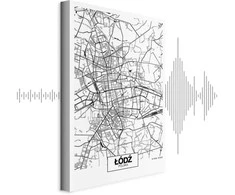 Artgeist Paveikslas - City Plan: Lodz (1 Part) Vertical