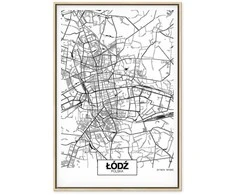 Artgeist Paveikslas - City Plan: Lodz (1 Part) Vertical