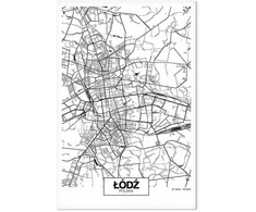 Artgeist Paveikslas - City Plan: Lodz (1 Part) Vertical