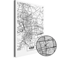 Artgeist Paveikslas - City Plan: Lodz (1 Part) Vertical