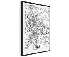 Artgeist Paveikslas - City Plan: Lodz (1 Part) Vertical