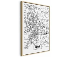 Artgeist Paveikslas - City Plan: Lodz (1 Part) Vertical
