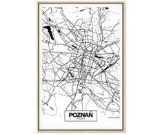 Artgeist Paveikslas - City Plan: Poznan (1 Part) Vertical