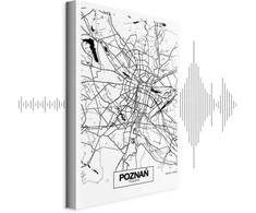 Artgeist Paveikslas - City Plan: Poznan (1 Part) Vertical