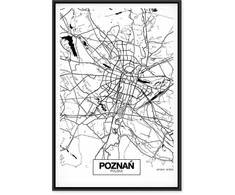 Artgeist Paveikslas - City Plan: Poznan (1 Part) Vertical
