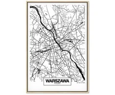 Artgeist Paveikslas - City Plan: Warszawa (1 Part) Vertical