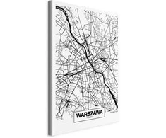 Artgeist Paveikslas - City Plan: Warszawa (1 Part) Vertical
