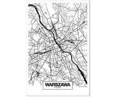 Artgeist Paveikslas - City Plan: Warszawa (1 Part) Vertical