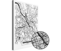 Artgeist Paveikslas - City Plan: Warszawa (1 Part) Vertical