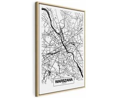 Artgeist Paveikslas - City Plan: Warszawa (1 Part) Vertical