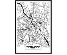 Artgeist Paveikslas - City Plan: Warszawa (1 Part) Vertical