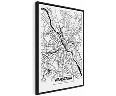 Artgeist Paveikslas - City Plan: Warszawa (1 Part) Vertical