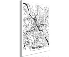 Artgeist Paveikslas - City Plan: Warszawa (1 Part) Vertical