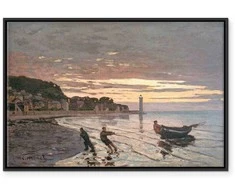 Artgeist Paveikslas - Claude Monet – Hauling a Boat Ashore, Honfleur