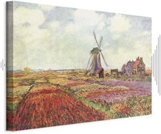Paveikslas - Claude Monet – Tulip Fields with Windmill