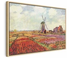 Paveikslas - Claude Monet – Tulip Fields with Windmill