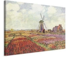 Paveikslas - Claude Monet – Tulip Fields with Windmill