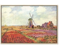 Paveikslas - Claude Monet – Tulip Fields with Windmill