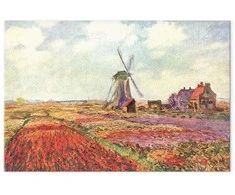 Paveikslas - Claude Monet – Tulip Fields with Windmill