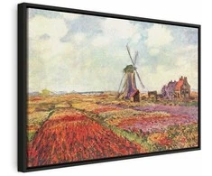 Paveikslas - Claude Monet – Tulip Fields with Windmill