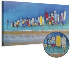 Artgeist Paveikslas - Colourful Boats (1 Part) Narrow