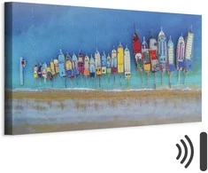 Artgeist Paveikslas - Colourful Boats (1 Part) Narrow