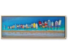 Artgeist Paveikslas - Colourful Boats (1 Part) Narrow