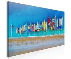 Artgeist Paveikslas - Colourful Boats (1 Part) Narrow