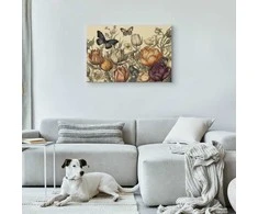 Artgeist Paveikslas - Colourful tulips on a cream background
