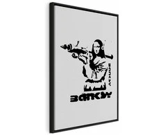 Artgeist Paveikslas - Contrast Duel (1-part) - Banksy on Mural with Mona Lisa