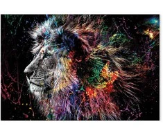 Artgeist Paveikslas - Crazy Lion (1 Part) Wide