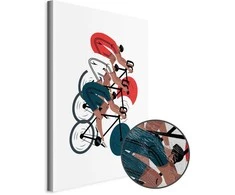 Artgeist Paveikslas - Cycling Race. Competitors on a Light Background - Illustration