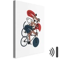 Artgeist Paveikslas - Cycling Race. Competitors on a Light Background - Illustration