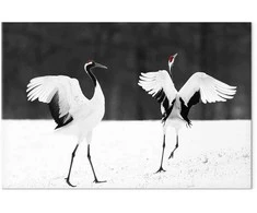 Artgeist Paveikslas - Dancing Cranes (1 Part) Wide