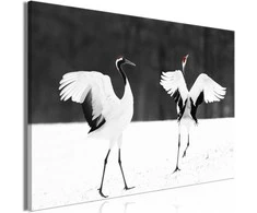 Artgeist Paveikslas - Dancing Cranes (1 Part) Wide