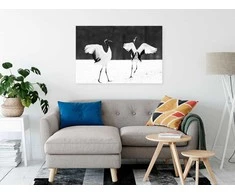 Artgeist Paveikslas - Dancing Cranes (1 Part) Wide